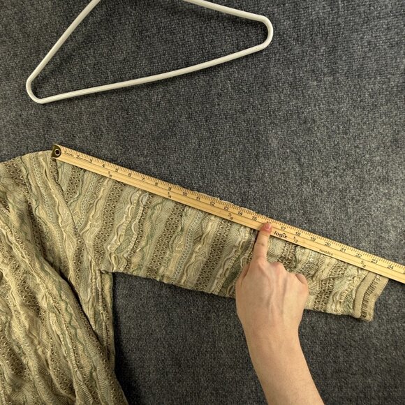 COOGI Australia Lightweight Beige OVERSIZED Sweater Knit Abstract Medium Women - Picture 15 of 16